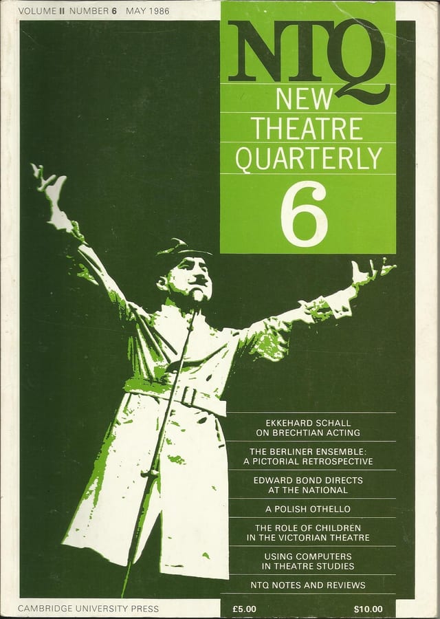 New Theatre Quarterly 6: Volume 2, Part 2