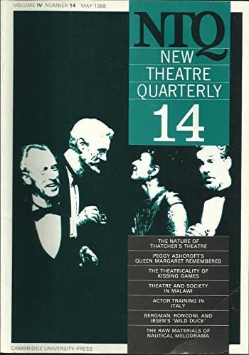 New Theatre Quarterly 14: Volume 4, Part 2