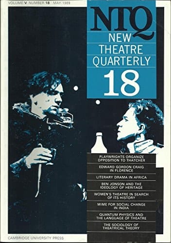 New Theatre Quarterly 18: Volume 5, Part 2