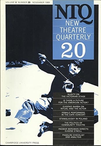 New Theatre Quarterly 20: Volume 5, Part 4