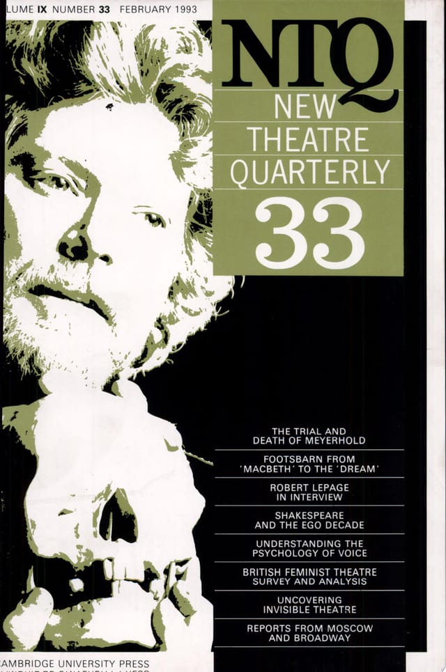 New Theatre Quarterly 33: Volume 9, Part 1