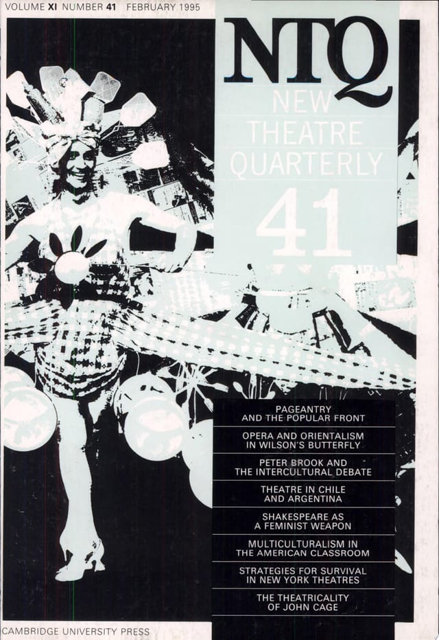 New Theatre Quarterly 41: Volume 11, Part 1
