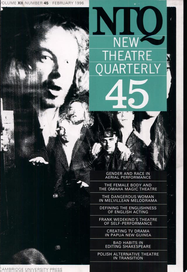New Theatre Quarterly 45: Volume 12, Part 1