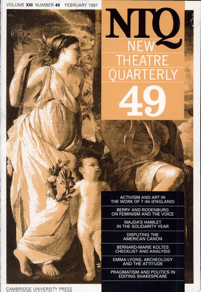 New Theatre Quarterly 49: Volume 13, Part 1
