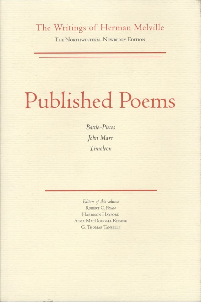 Published Poems The Writings of Herman Melville Vol. 11