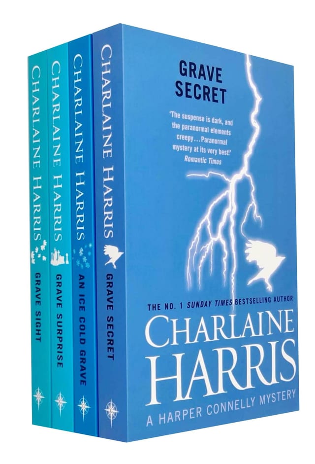 Harper Connelly Series Books 1 - 4 Collection Set By Charlaine Harris (Grave Sight, Grave Surprise, An Ice Cold Grave & Grave Secret)