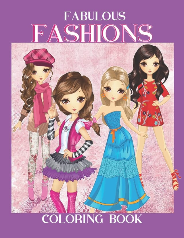 Fabulous Fashions Coloring Book: 65+ fashions to color and design for kids ages 8-12! Includes templates to design your own fashions